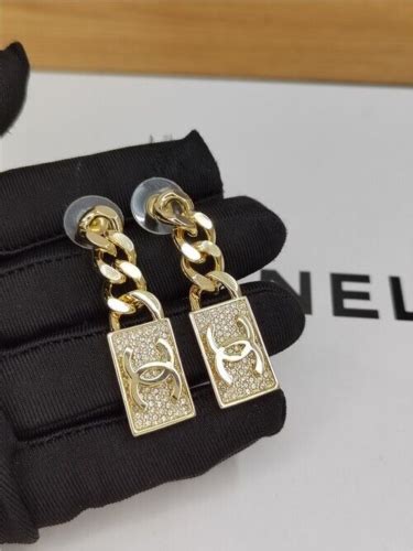 chanel ohrringe ebay|Chanel ohrringe cc original.